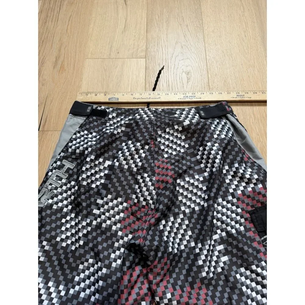 Vintage Authentic Ocean Earth Swim Trunks Checker Board Shorts Mens L Australian
